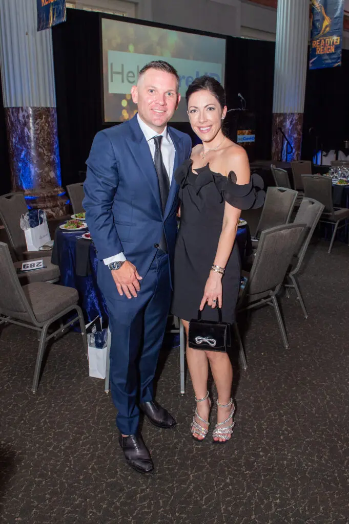 Jonathan Knutz, Lauren Abbott at the HelpCureHD gala held in Union Station at Minute Maid Park. (Photo by Jacob Power)