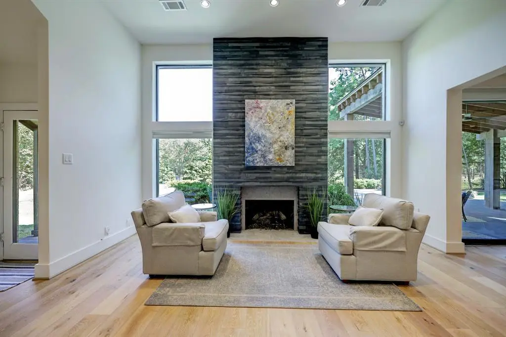 The open plan living space at 36 W Wedgewood is a key part of the renovation. (Photo by TK Images)