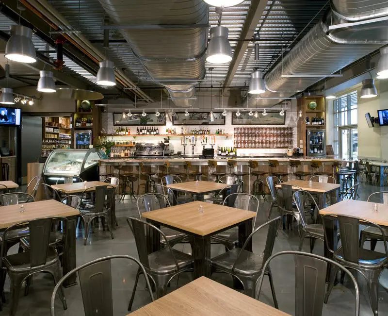 Inside the MKT BAR located inside Phoenicia's downtown location on Austin Street near Discovery Green.  (Photo by Courtesy of Phoenicia Specialty Foods)