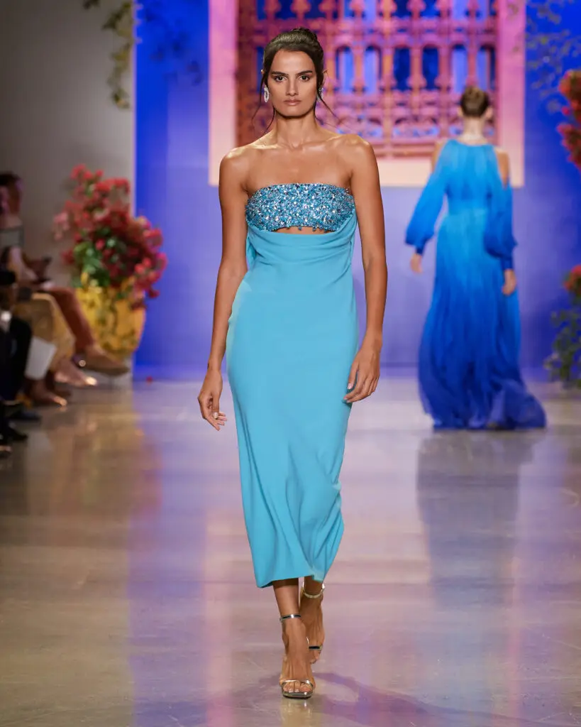 Pamella Roland spring 2024 to be shown at the PaperCity Philanthropy in Fashion Best Dressed Luncheon and Neiman Marcus Fashion Presentation on Thursday at the Post Oak Hotel.