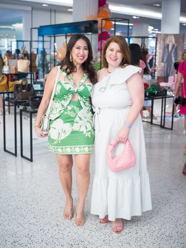 Sarah Schutz, Serena Sneeringer at Dress for Success' Women of Wardrobe 'Summer Soirée' at Tootsies. (Photo by Daniel Ortiz)