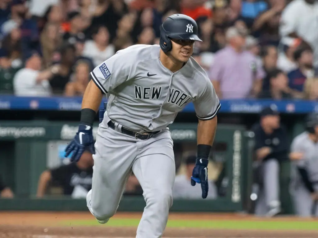 New York Yankees super rookie Jasson Dominguez is nicknamed The Martian for good reason. (Photo by F. Carter Smith)