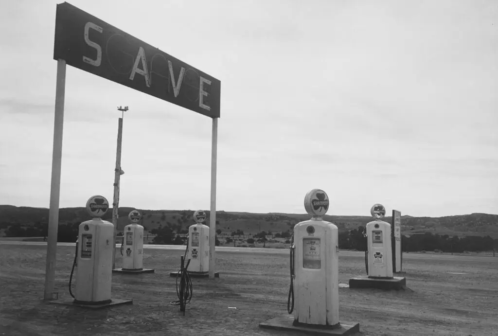 Robert Frank's "Santa Fe, New Mexico," 1955, at the Museum of Fine Arts, Houston (Collection Museum of Fine Arts, Houston, the Target Collection of American Photography, museum purchase funded by Target Stores. © The June Leaf and Robert Frank Foundation.) 