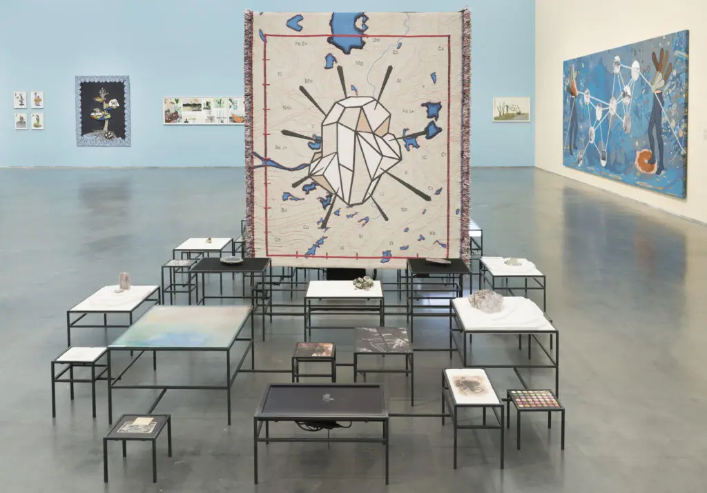 Otobong Nkanga's "In Pursuit of Bling," 2014. This installation appeared in the 2018 MCA Chicago exhibit "Otobong Nkanga: To Dig A Hole That Collapses Again." (Courtesy MCA Chicago and the Nasher Sculpture Center)