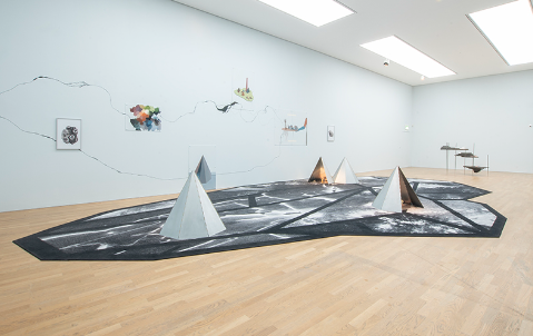Otobong Nkanga's "From Where I Stand," 2015-2019. This installation appeared in the exhibit "From Where I Stand" at the Middlesbrough Institute of Modern Art in 2020. (Photo by Jason Hynes. Courtesy Nasher Sculpture Center)