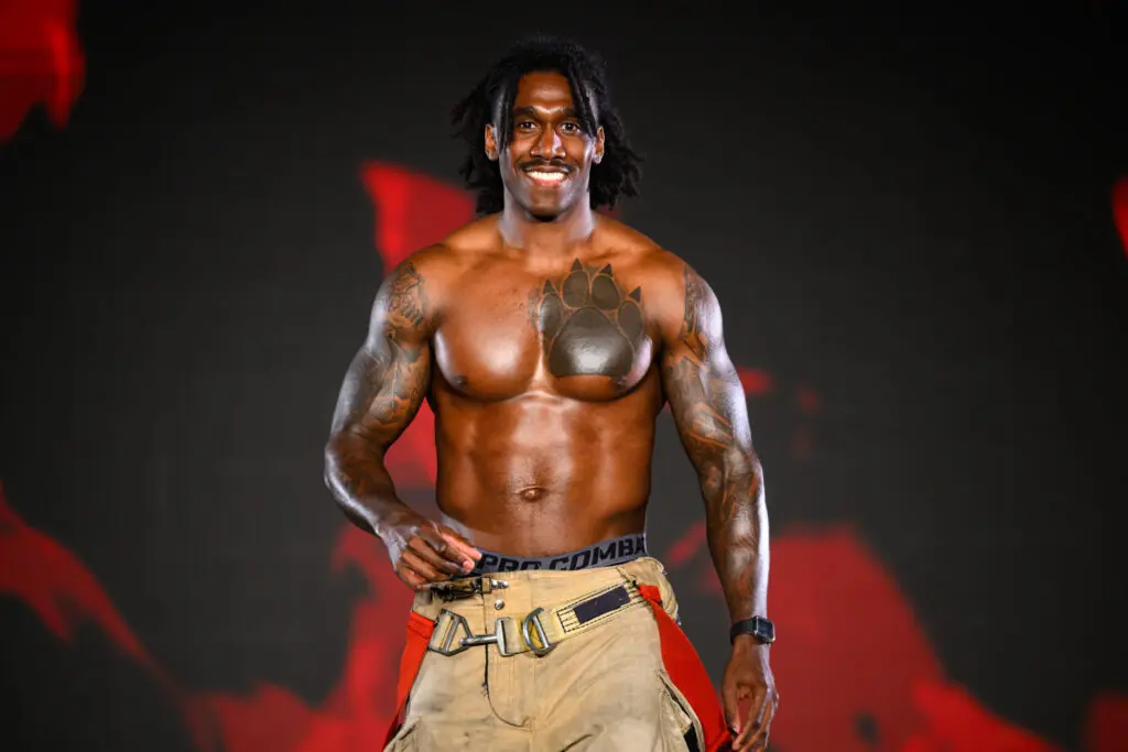 Firefighter calendar model, Mr. February, at the 'Red Hot Gala' benefitting the Houston Firefighters Foundation. (Photo by Michelle Watson)