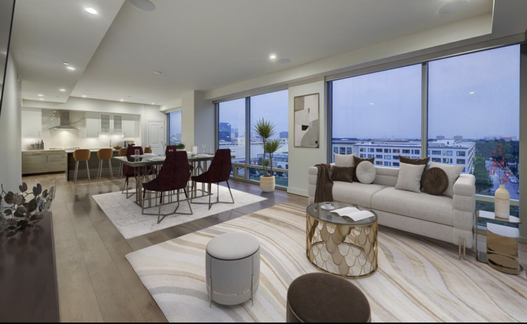 This home in The Wilshire has a warm aesthetic complemented by a plethora of natural light.