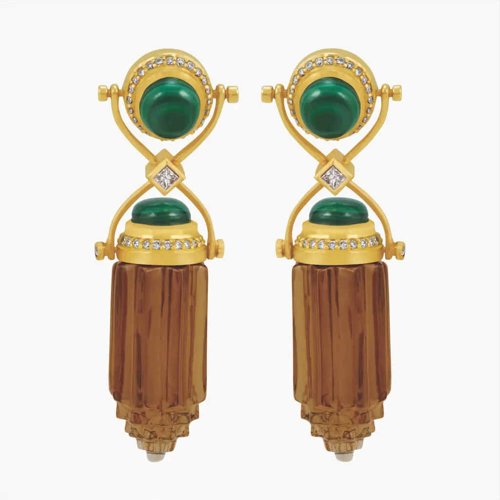 Carla Rockmore Rajasthan Short Earrings, $3,500