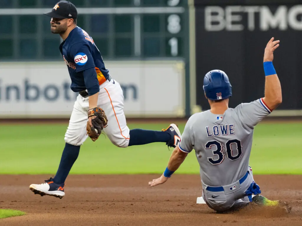 Nathaniel Lowe and the Rangers believe they can slide by the Astros. (Photo by F. Carter Smith)