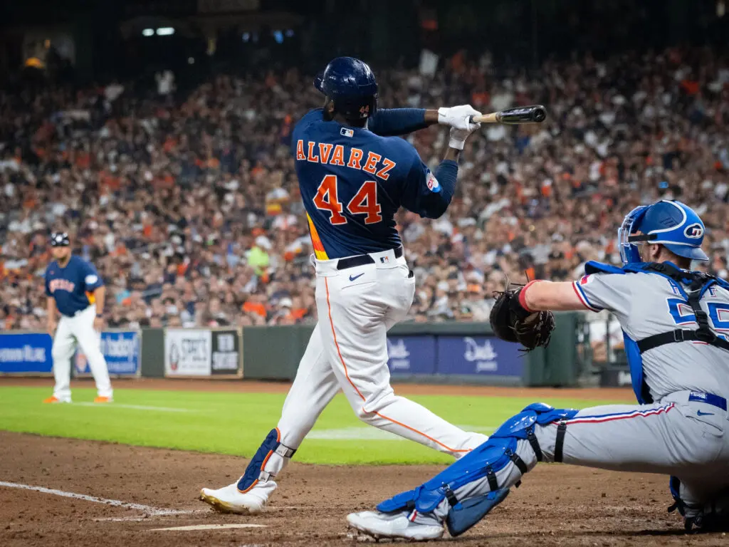 Houston Astros super slugger Yordan Alvarez changes games with his mind and his power. (Photo by F. Carter Smith)