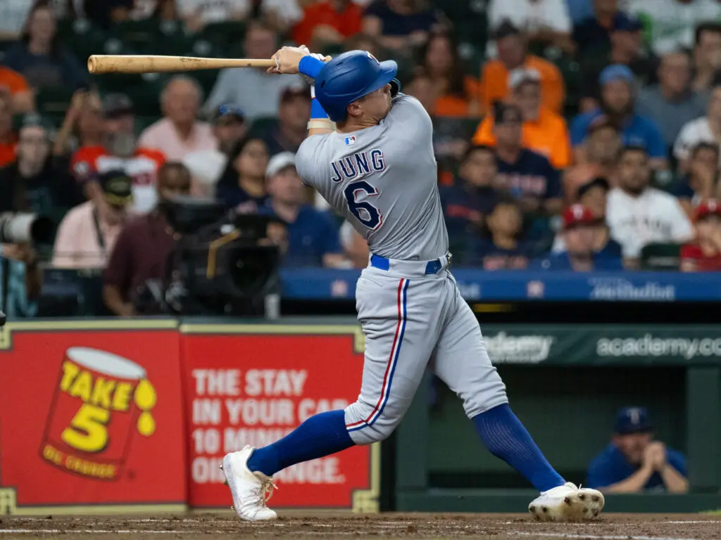 Rangers third baseman Josh Jung became an All-Star this season. (Photo by F. Carter Smith)
