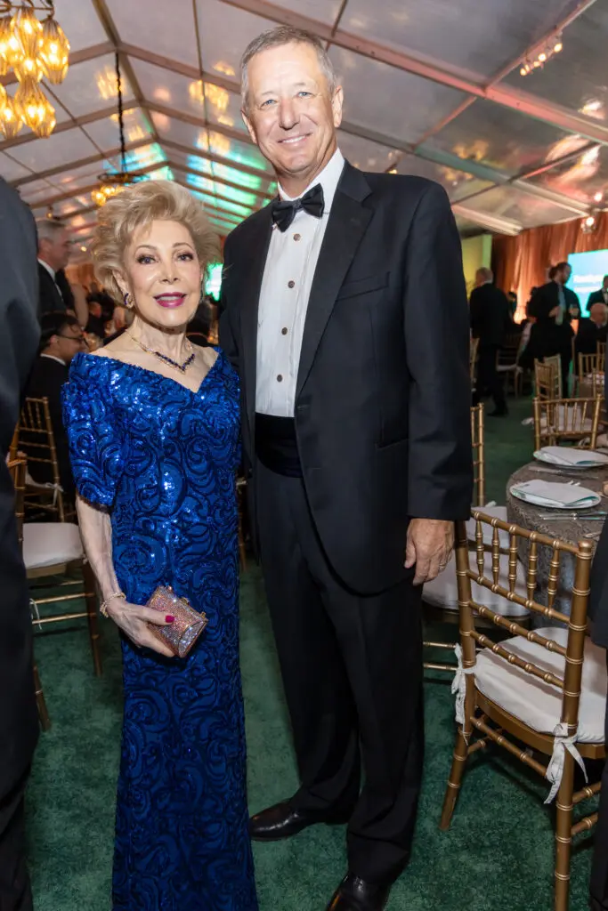 Margaret Alkek Williams, David Wuthrich at the 30th anniversary celebration of Rice University's Baker Institute for Public Policy. (Photo courtesy of Rice University)
l
