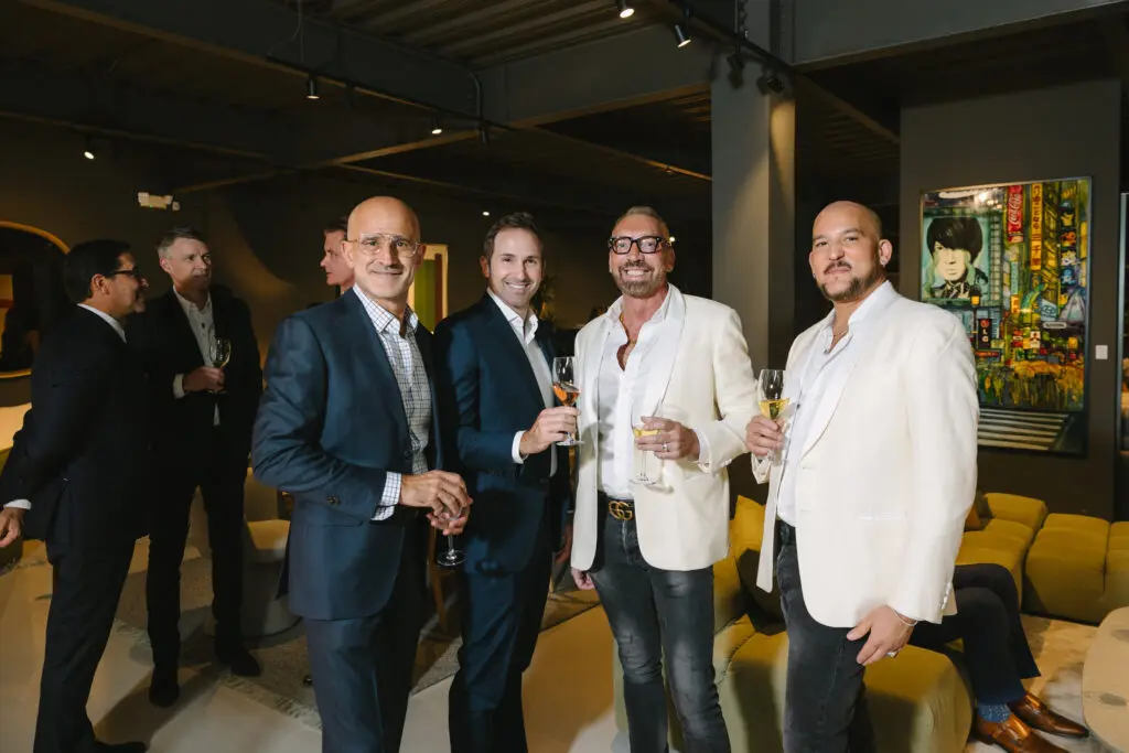 Angelo Antenucci, Giacomo Rossi, Piergiogio Pignatelli, Jean Peal Pierre at BeDESIGN's 10th anniversary celebrating the grand opening of the final phase of the 20,000 square foot showroom. (Photo by Johnny Than)