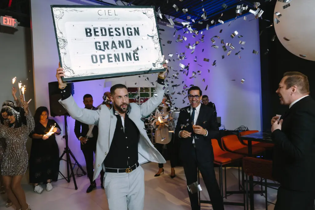 Sparklers ignite, champagne corks pop and as the stylish throng celebrates BeDESIGN's 10th anniversary and grand opening of the final phase of the 20,000 square foot showroom. (Photo by Johnny Than)