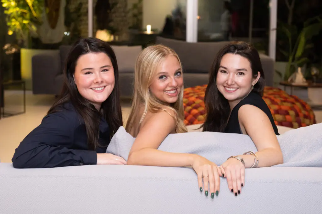 Ellie Strehli, Kate Jackson, Anna McGrath at BeDESIGN's 10th anniversary celebrating the grand opening of the final phase of the 20,000 square foot showroom. (Photo by Wilson Parish)