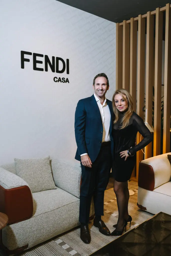 Giacomo Rossi, Karen Hernandez at BeDESIGN's 10th anniversary celebrating the grand opening of the final phase of the 20,000 square foot showroom. (Photo by Johnny Than)