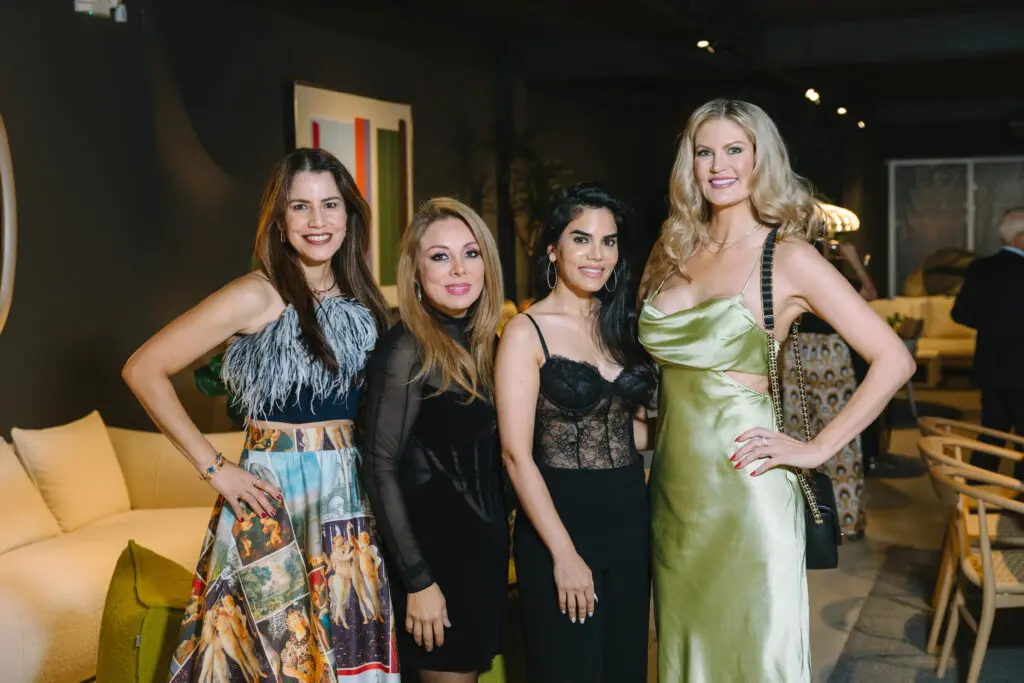 Minica Amariz, Karen Hernandez, Nina Magon, Shannon Smith at BeDESIGN's 10th anniversary celebrating the grand opening of the final phase of the 20,000 square foot showroom. (Photo by Johnny Than)