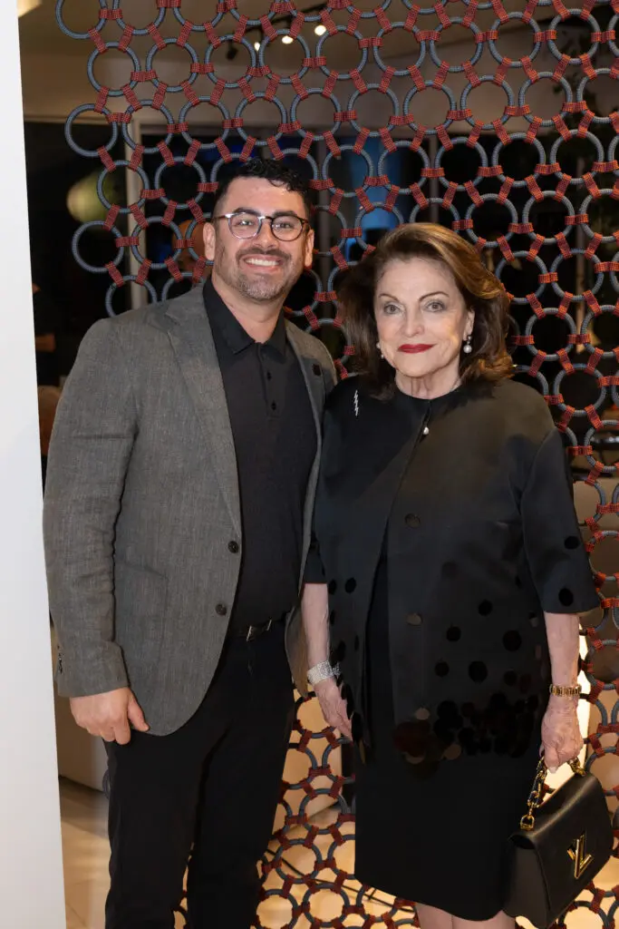 Paul Althaus, Beth Wolff at BeDESIGN's 10th anniversary celebrating the grand opening of the final phase of the 20,000 square foot showroom. (Photo by Wilson Parish)