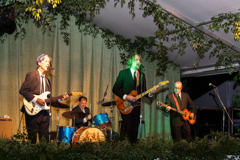 Beetle, Beatles cover band, performing at The Menil Collection's Party in the Park (Photo by Lawrence Elizabeth Knox)