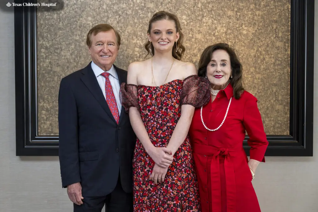 Honorees Jess & Betty Tutor with Patient Champion Avery at the 12th annual fundraiser for Texas Children's Cancer and Hematology Center.  (Photo by Texas Children's Hospital)