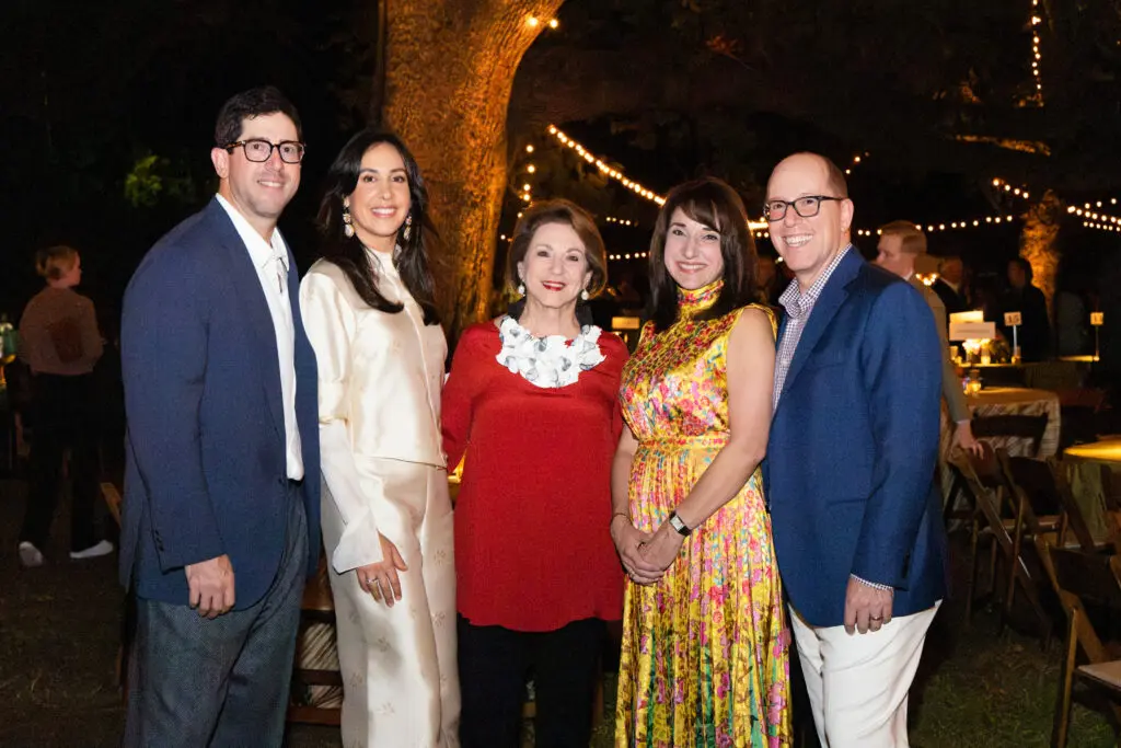 Brad Radoff, Monica Hoz de Vila, Bunny Radoff, Jody & Russell Radoff at The Menil Collection's Party in the Park (Photo by Lawrence Elizabeth Knox)