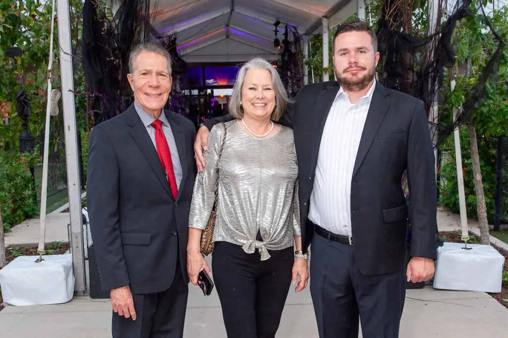 Carlos Longoria, Kandace Longoria, Gabriel Longoria at the Houston SPCA Howl-O-Ween Ball (Photo by Jacob Power)