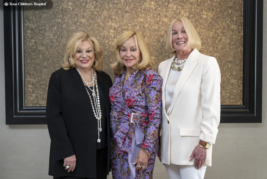 Salute to Champions luncheon founders and chairs Sidney Faust, Judi McGee, Elsie Eckert at the 12th annual fundraiser for Texas Children's Cancer and Hematology Center.  (Photo by Texas Children's Hospital)