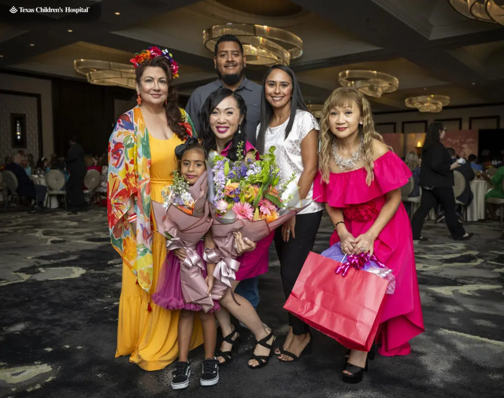 Connie Kwan-Wong and friends with Patient Champion Maise at the 12th annual fundraiser for Texas Children's Cancer and Hematology Center.  (Photo by Texas Children's Hospital)