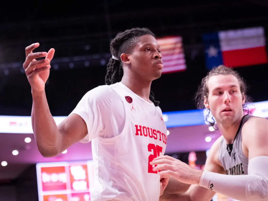 University of Houston forward JoJo Tugler's long wingspan will be a problem for opposing players. (Photo by F. Carter Smith)