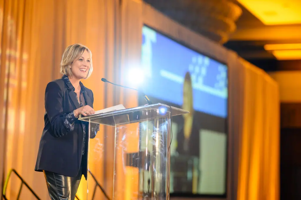 Crime Stoppers board chair Lindsay Aronstein at the Crime 
Stoppers 'Leading the Way to a Safer Houston' dinner (Photo by Quy Tran)