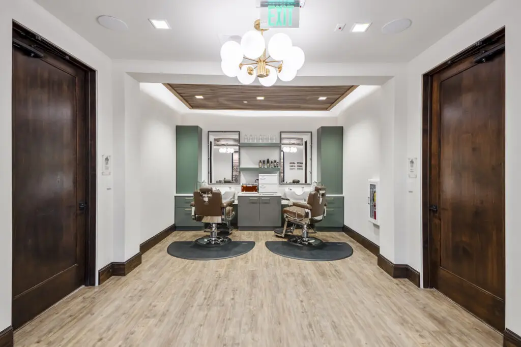 Services at The Sanctuary at Bluejack National include that of barbers ad manicurists as well as the expected massages. (Photo by Bluejack National)
