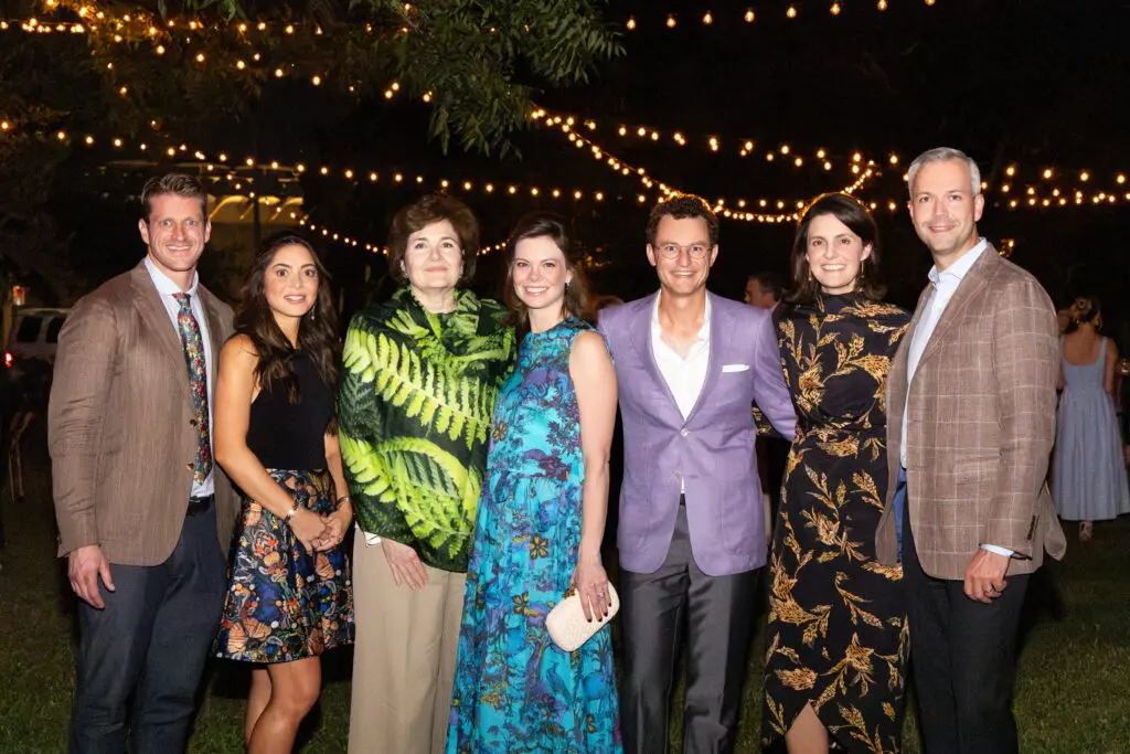 Daniel & Kirsten Zimmerman, Rebecca Rabinow, Janie & Daniel Zilkha, Julia & John Stallcup at The Menil Collection's Party in the Park (Photo by Lawrence Elizabeth Knox)