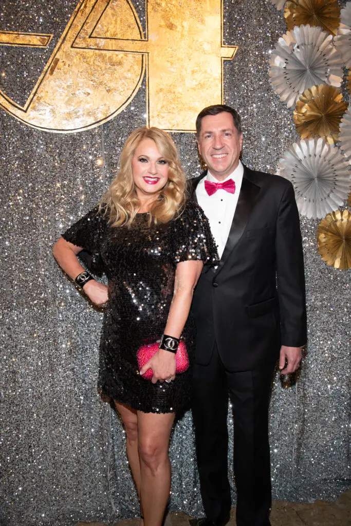Deanna Altenhoff, Darren Brasher at the Children's Museum Houston 'A Night at Studio 54' gala, held at Corinthian Houston. (Photo by Alexander's Fine Portrait Design)