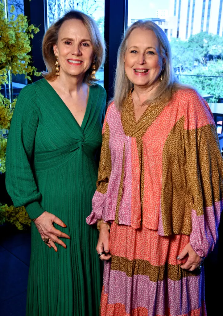 Delia Stroud, Mary Kathryn Cooper at Nobu for The Galleria & PaperCity Luxe Luncheon saluting Santa's Elves.