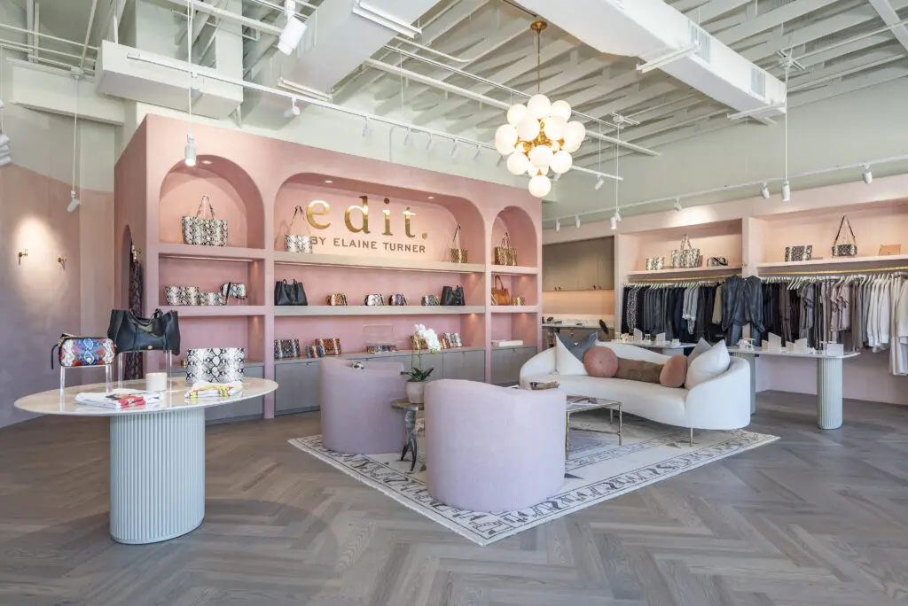 Elaine Turner chose every detail of her new boutique, drawing inspiration from Santa Fe sunsets. Photo by Toman Imagery.