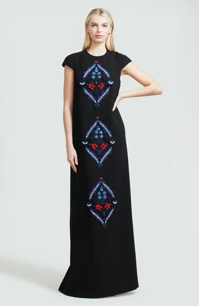 Lela Rose’s gorgeous dresses are perfect for any black-tie occasion.