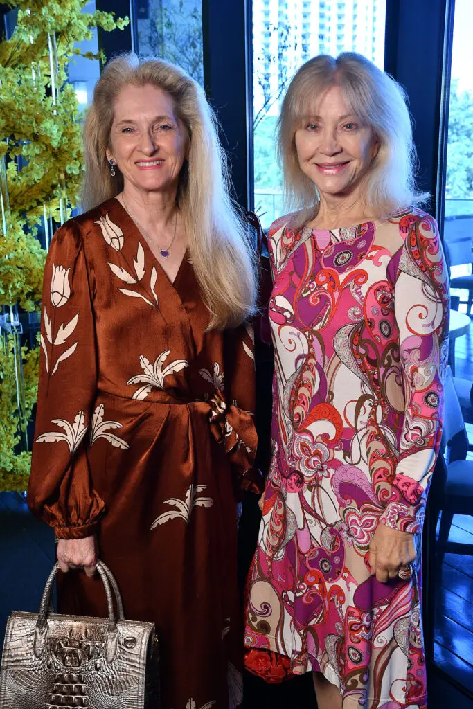 Fiona Toth, Astrid Van Dyke at Nobu for The Galleria & PaperCity Luxe Luncheon saluting Santa's Elves.