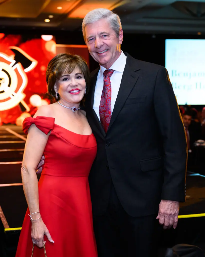Hallie Vanderhider & Bobby Dees at the 'Red Hot Gala' benefitting the Houston Firefighters Foundation. (Photo by Michelle Watson)
