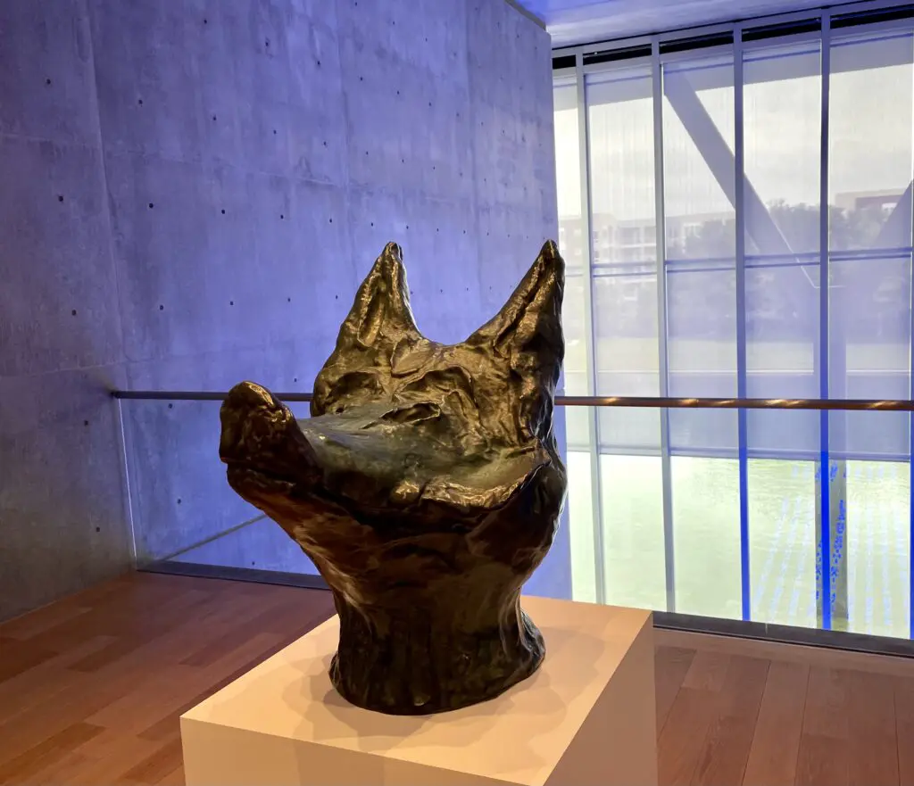 The playful Coyote has been around since creation for the Salish peoples. Sculpture by Jaune Quick-to-See Smith. (Photo by Courtney Dabney)