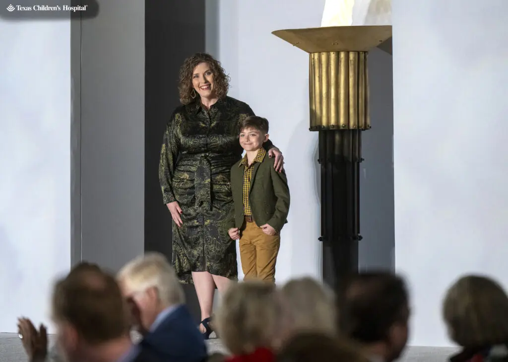 Jennifer Sanders, vice president at Texas Children's Hospital, and Patient Champion Grayson at the 12th annual fundraiser for Texas Children's Cancer and Hematology Center.  (Photo by Texas Children's Hospital)
