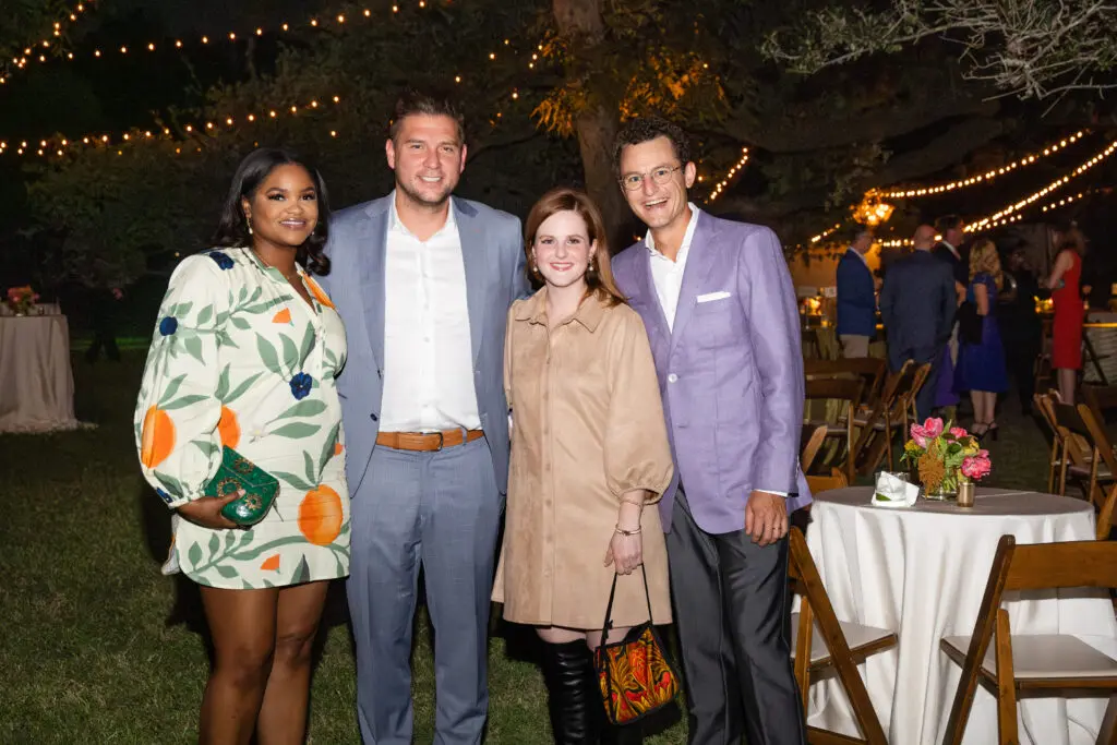 J'Lysa Wilson, David Galic, Jenna Lindley, Daniel Zilkha at The Menil Collection's Party in the Park (Photo by Lawrence Elizabeth Knox)