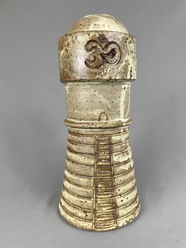 An artwork from John Foelber's "Tower of Babel" series, 2023. (Courtesy Foelber Pottery Gallery and Studios)