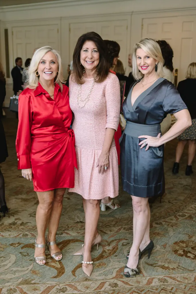 Karen DeGeurin, Heidi Rockecharlie, Lori Freese at the Houston Italian Cultural and Community Center Fall Luncheon. (Photo by Johnny Than)