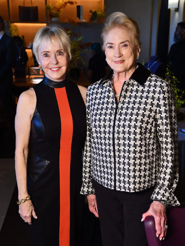 Karen Mayell, Patsy Fourticq at Nobu for The Galleria & PaperCity Luxe Luncheon saluting Santa's Elves.
