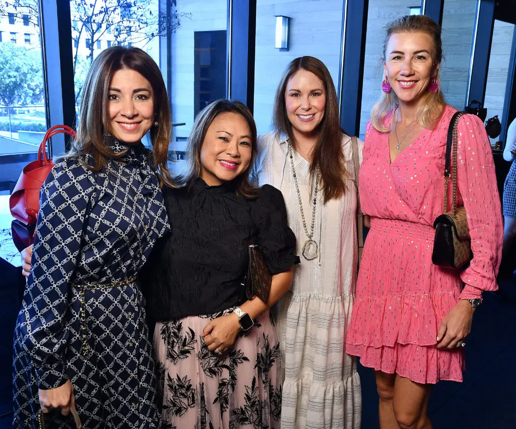 Maya Fleyhan, Margaret Pinkston, Kristin Hamilton, Cathy Herr at Nobu for The Galleria & PaperCity Luxe Luncheon saluting Santa's Elves.