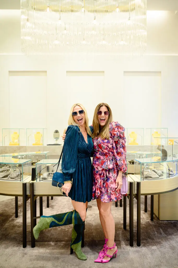 Melissa Dobrowski, Laurie Foxx at The Orange Show Gala kickoff at deBoulle (Photo by Si Vo Photography)