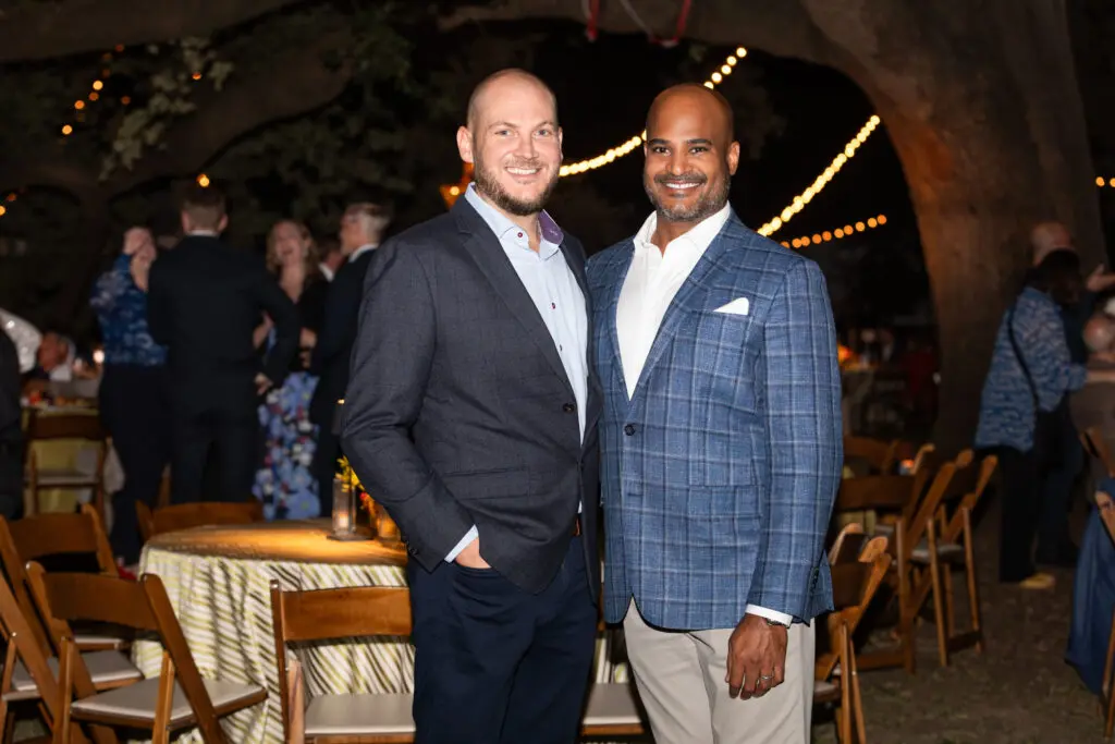 Nick Nagurski, Alvin Abraham at The Menil Collection's Party in the Park (Photo by Lawrence Elizabeth Knox)