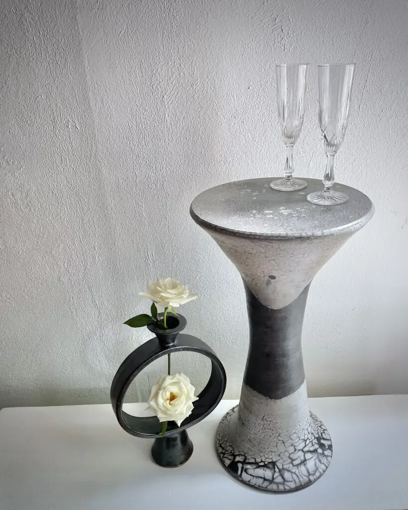 The "Opposites Attract" exhibit, which jointly features the pottery artworks of artists Judy Adams and John Foelber, remains on view through Saturday November 25. (Courtesy Foelber Pottery Gallery and Studios)