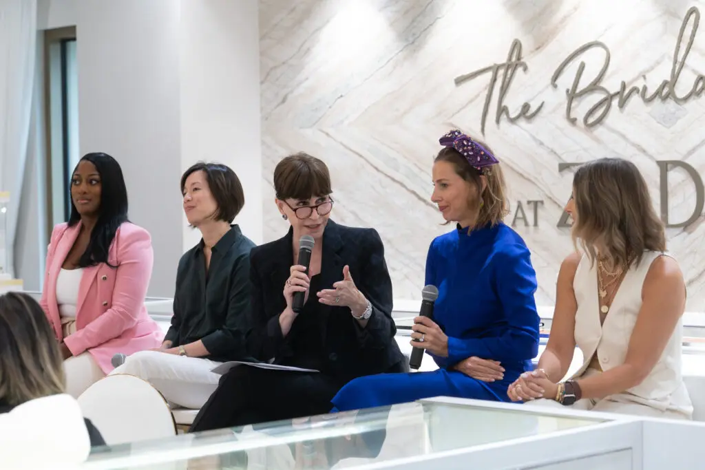 Britney Winters, Christine Ha, Shelby Hodge, Lele Sadoughi, Zoë Chicco  at Zadok Jewelers 'Leading Women' champagne brunch and program. (Photo by Daniel Ortiz)