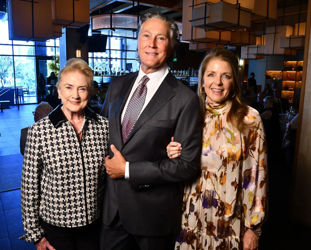 Patsy Fourticq, Greg Fourticq Jr., Paige Fertitta at Nobu for The Galleria & PaperCity Luxe Luncheon saluting Santa's Elves.